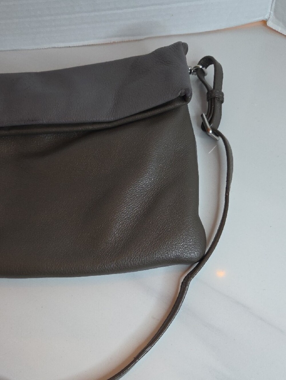 Danier Dark Gray/Charcoal Leather Crossbody Bag - Picture 5 of 12